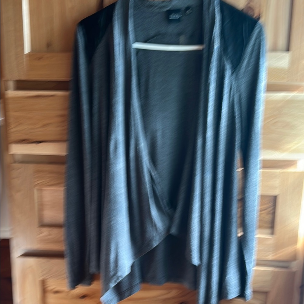 Saks Fifth Avenue Black Label Gray Cardigan Sweater